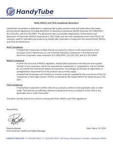 RoHS, REACH, and TSCA Compliance Declaration