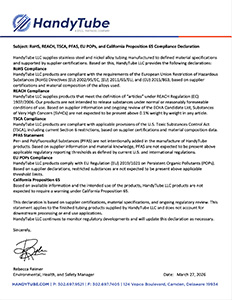 RoHS, REACH, and TSCA Compliance Declaration