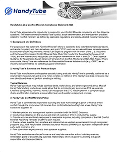 HandyTube Conflict Minerals Policy 2026
