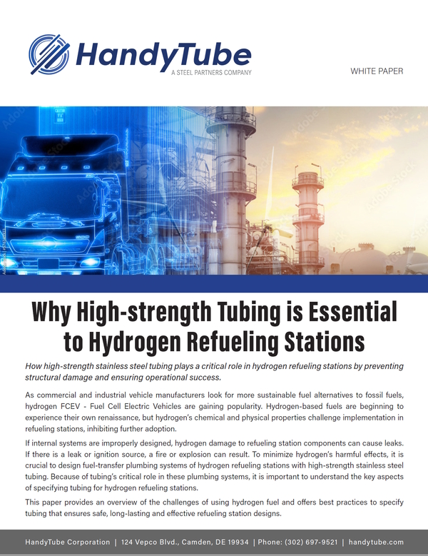Why High-strength Tubing is Essential to Hydrogen Refueling Stations